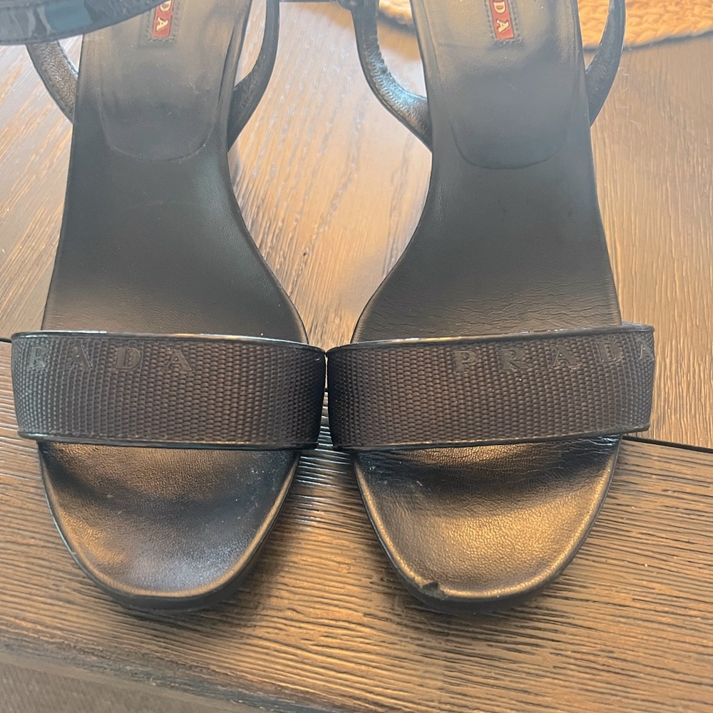 Black Prada shoes, very cute.